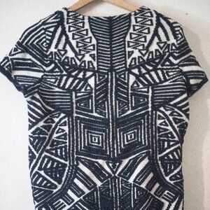 Moth/Anthropologie | Printed Blue & White Sweater Shirt | Size: Medium